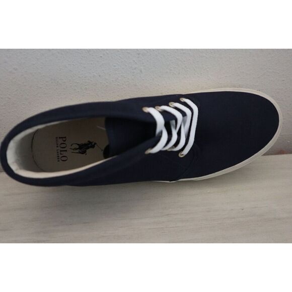 Polo Ralph Lauren Men's Sz 11.5 Navy Keaton Canvas Chukka Boot Sneakers $110 - Picture 4 of 14